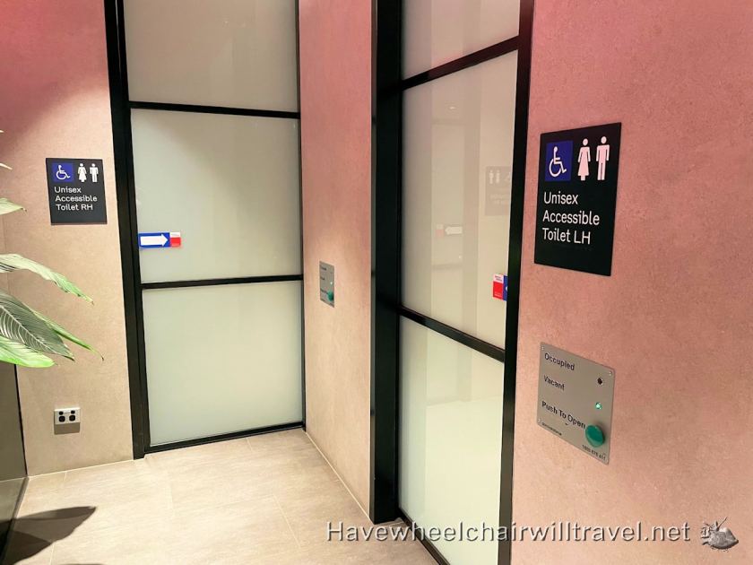 Accessible adult change bathroom facility Melbourne Domestic Airport - Have Wheelchair Will Travel