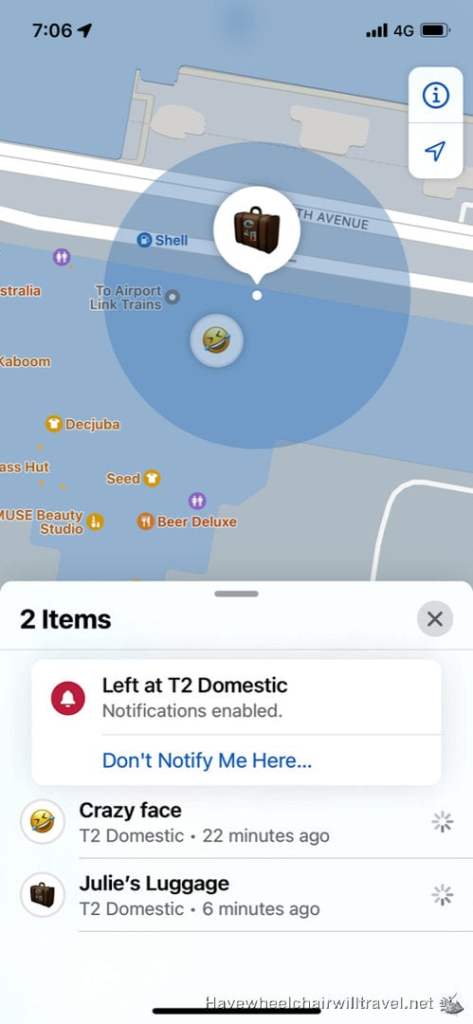 AirTags for tracking luggage and other everyday items - Have Wheelchair Will Travel