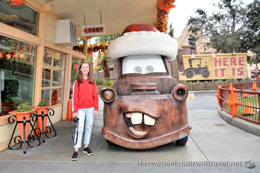 Disneyland at Christmas - Cars Land - Have Wheelchair Will Travel