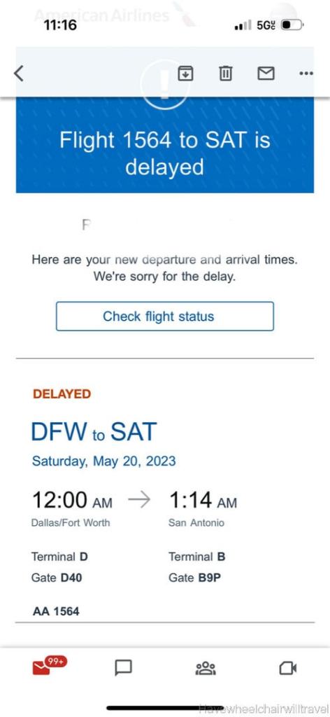 Cancelled Flight - Have Wheelchair Will Travel