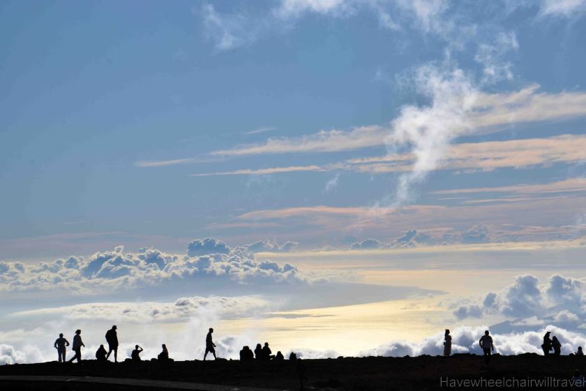 Haleakala sunset viewing Maui, Hawaii - Have Wheelchair Will Travel