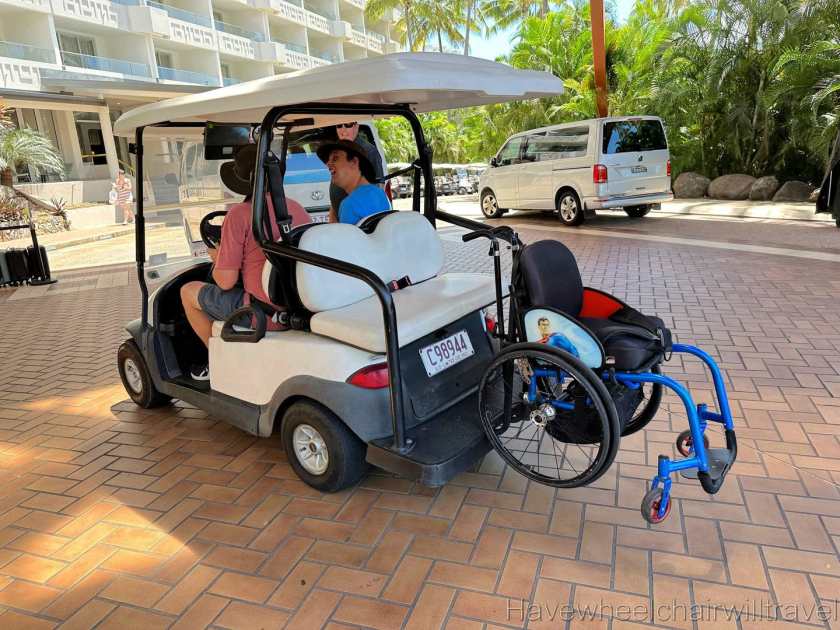 Hamilton Island golf buggy - accessible Hamilton Island - Have Wheelchair Will Travel