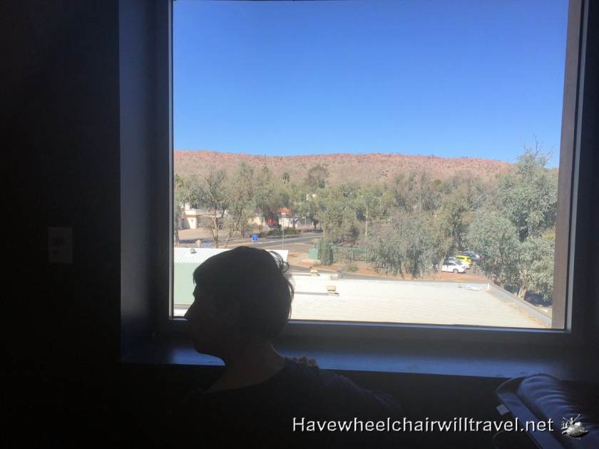BJ didn't get to see much of Alice Springs - mostly from the hospital windows.
