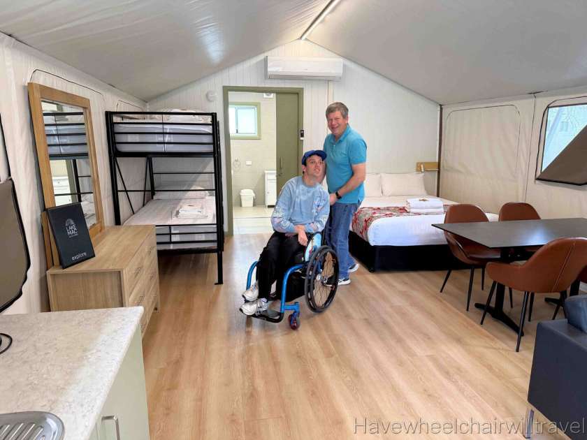 Lake Mac Holiday Park - accessible safari ten - Have Wheelchair Will Travel 