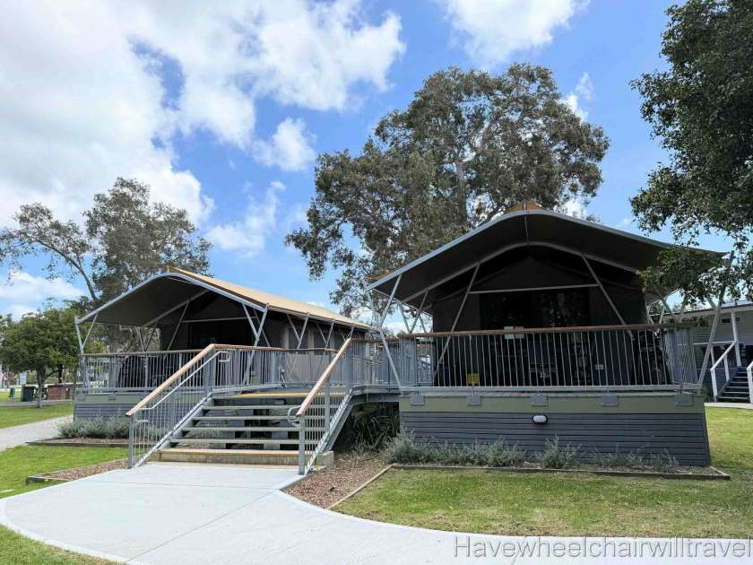 Lake Mac Holiday Park - accessible safari ten - Have Wheelchair Will Travel 