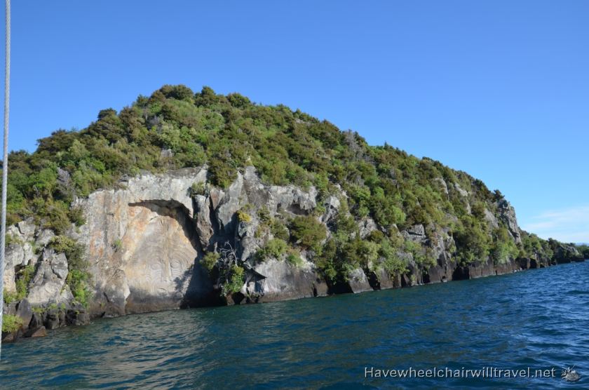 Maori Rock Carving Lake Taupo - Barbary Sailing - Have Wheelchair Will Travel