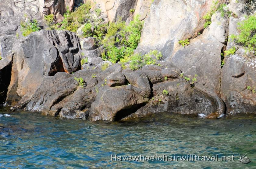 Maori Rock Carvings Lake Taupo - Barbary Sailing - Have Wheelchair Will Travel