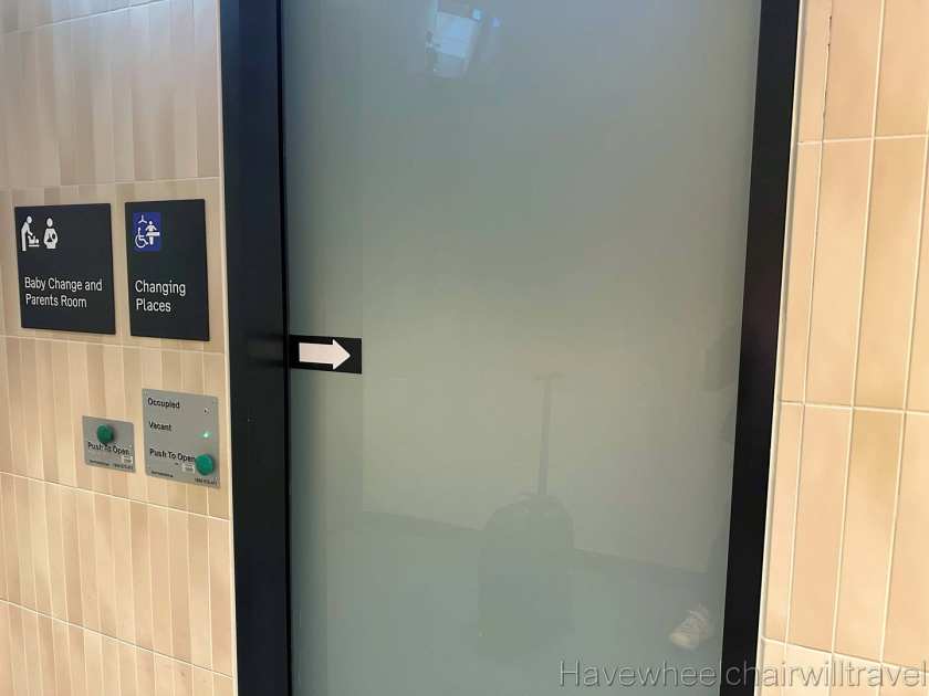 Melbourne Domestic Airport - Changing Places bathroom Qantas Terminal