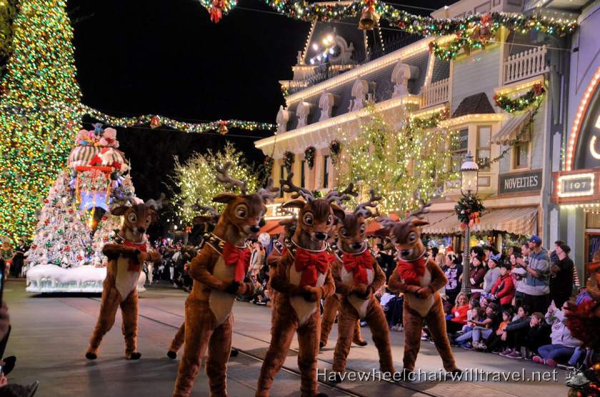 Disneyland at Christmas - Disneyland Christmas parade - Have Wheelchair Will Travel