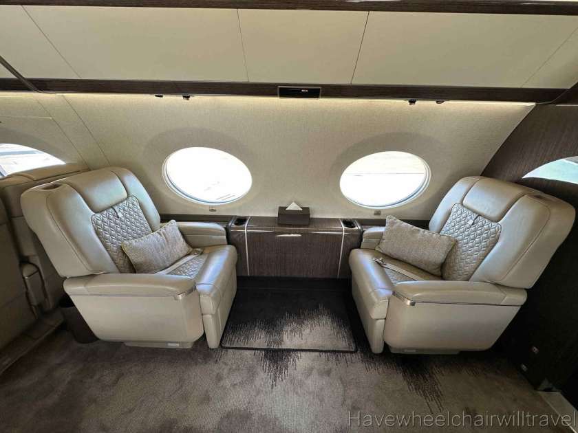 Review of Qatar Executive G65OER private jet & wheelchair accessibility - Have Wheelchair Will Travel