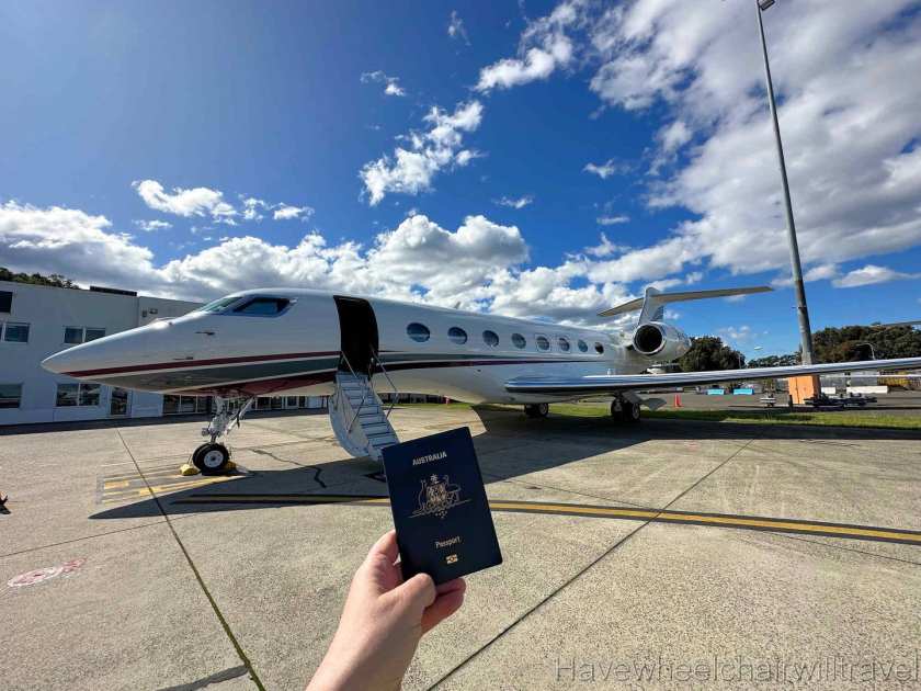 Review of Qatar Executive G65OER private jet & wheelchair accessibility - Have Wheelchair Will Travel