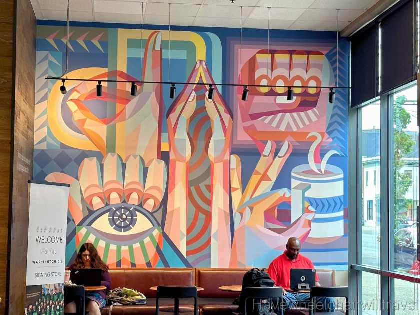 Starbucks Washington DC - first signing store in the US - Have Wheelchair Will Travel